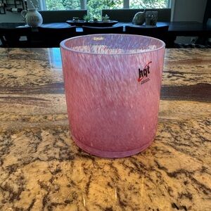 HQ Pink Iridescent Candle Holder